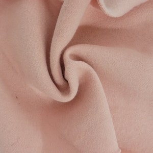Peach Cotton Blend Sweatshirt Fleece Knit Fabric by the Yard  78&quot;Wide [Zip Up, Hoodie, Joggers]
