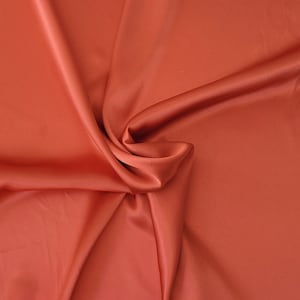 Orange Satin Fabric by the Yard (Bridal, Wedding, Costumes, DIY, Crafts,)