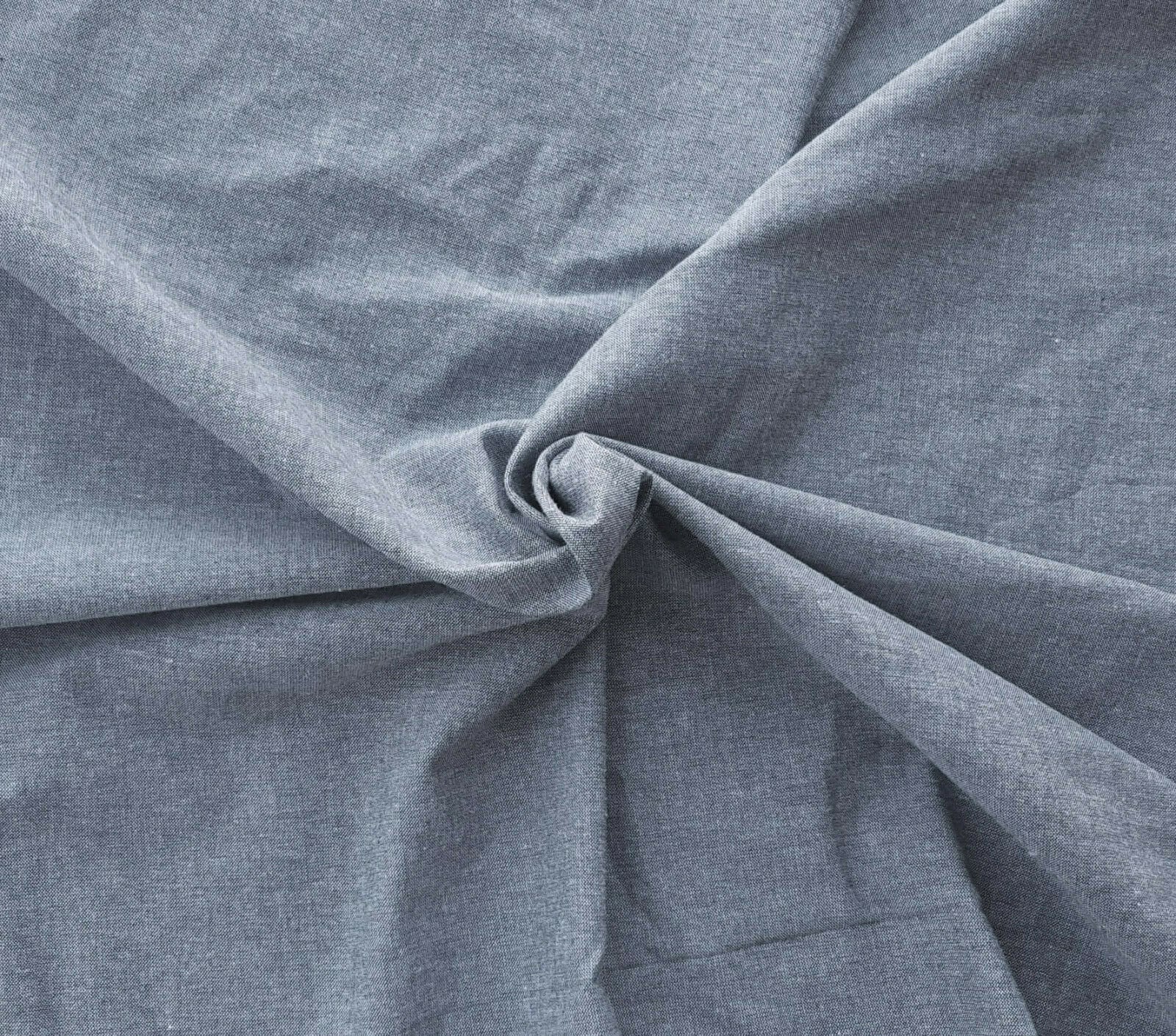 100 Cotton Chambray Shirting Fabric by the Yard Denim 6 oz Etsy