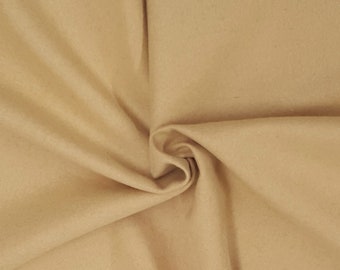 3/4 YD Wool Fabric  Beige 15oz Heavy Weight (Made in USA)
