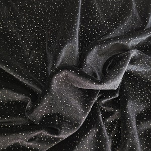 Grey Stretch Velvet Sequin Fabric by The Yard, Glitter Spandex Material –  Ideal for Sewing, DIY, Crafts, Apparel, Decoration, & More - Sample/Swatch