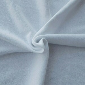 White Cotton Sweater Knit Back Fleece Fabric by Yard 330GSM [Zip Up, Hoodie, Joggers]