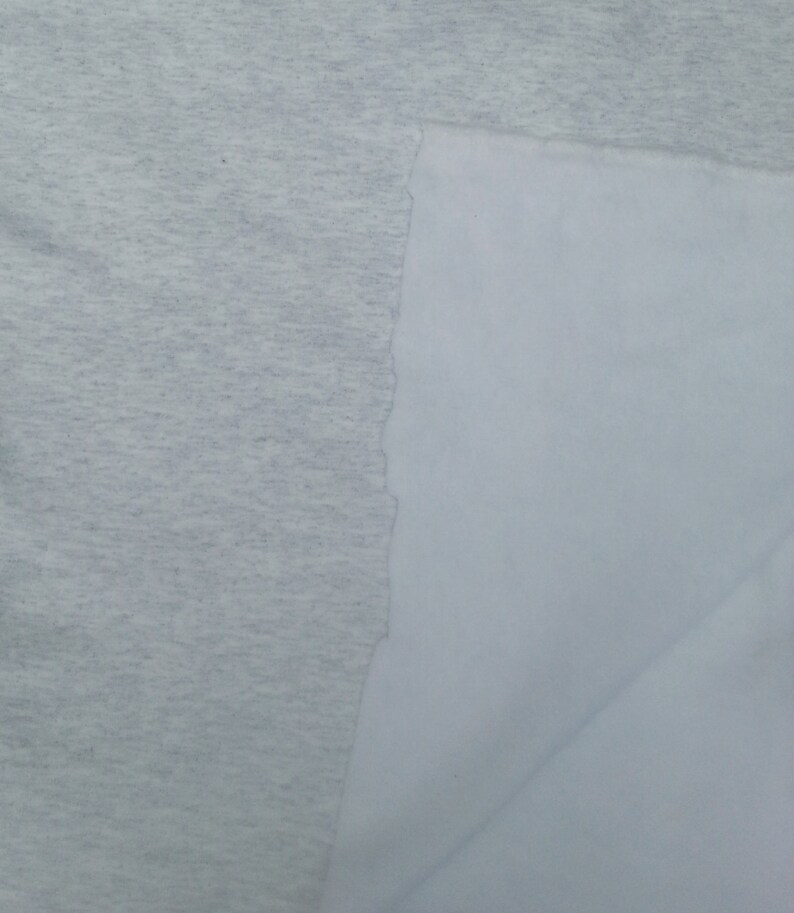 Ash Gray Cotton Fleece Fabric by the Yard 18 Oz 370GSM Etsy