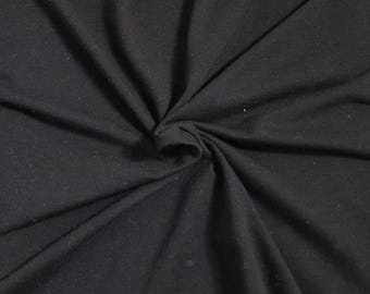 Black Cotton Spandex Fabric Jersey Knit By Yard 4 Way Stretch 200GSM