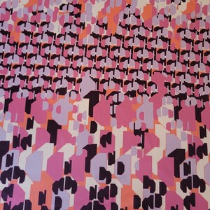 Polyester Charmeuse Fabric by the Yard Pink Purple Coral Print #230321