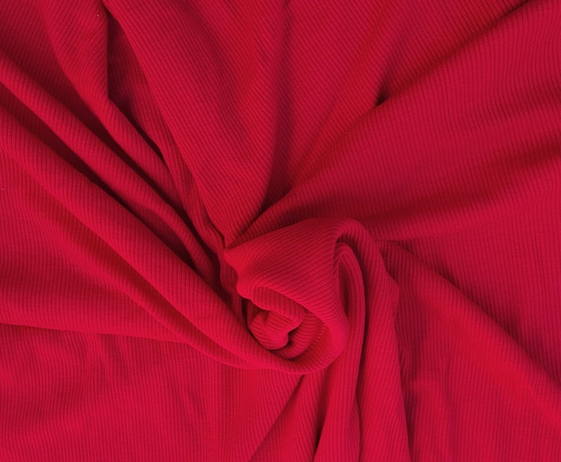 Cardinal 2x2 Rib Stretch Knit Fabric Rayon Spandex by the Yard | Etsy