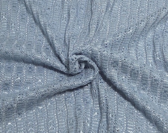 Light Blue Nylon Sweater Knit Fabric by the Yard | Wholesale  [Cardigan, Baby Clothing, Backdrop]
