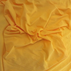 Yellow Viscose Rayon Spandex Fabric Jersey Knit by the Yard 4 Way Stretch Made in the USA