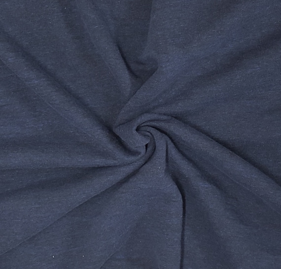 Heather Navy Cotton Fleece Fabric by the Yard 70width -  Canada