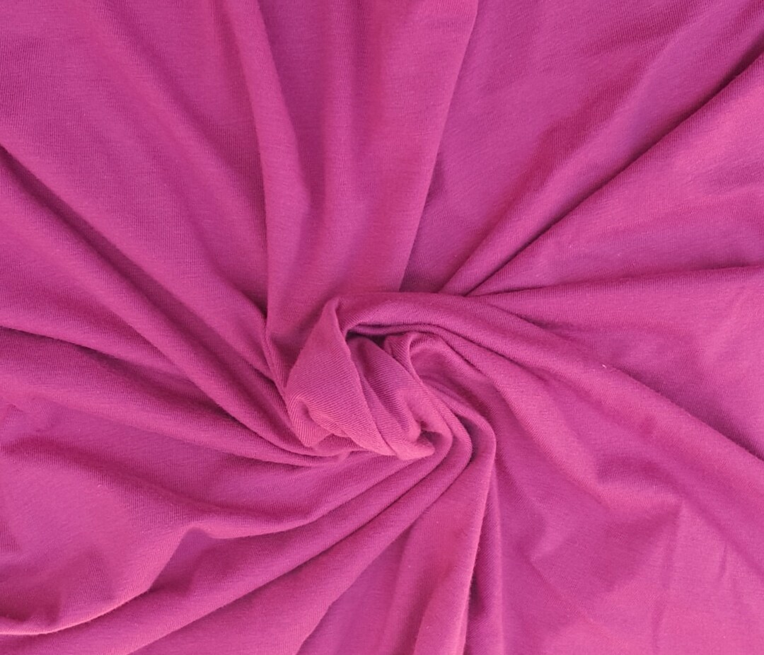 Raspberry Organic Cotton Spandex Fabric Jersey Knit by Yard [T Shirt ...