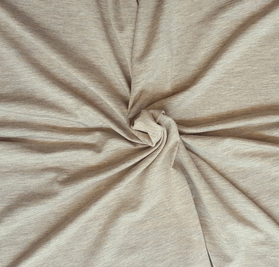 MVS Modal Viscose Spandex Jersey Knit Fabric by the Yard Off White Dyeable