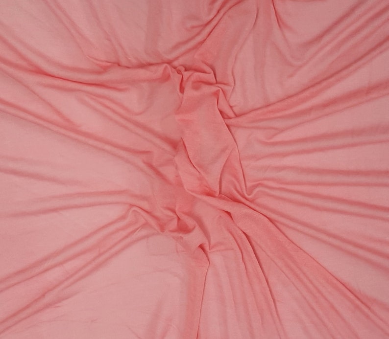Silk Modal Fabric Jersey Knit by the Yard Pink Etsy