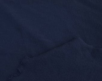 Dark Navy Cotton Knit Fabric by the Yard Double Crepe Heavy Weight 9/15/16