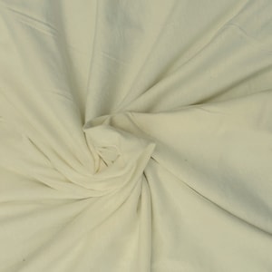 Light Yellow Cotton Fabric Jersey Knit by the Yard 60&quot; W 6/16