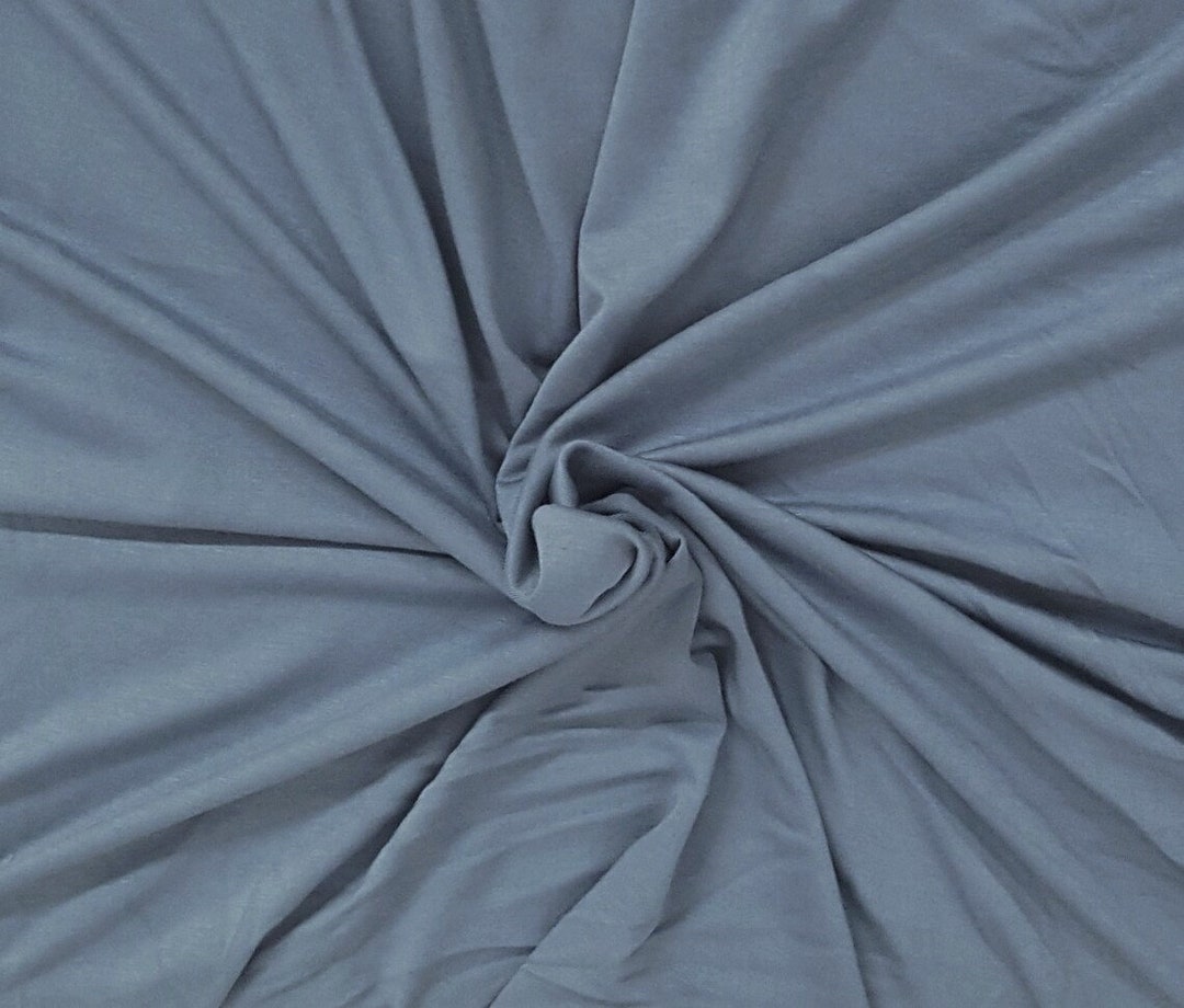 Indigo Bamboo Spandex Fabric Jersey Knit by the Yard 4 Way Stretch ...