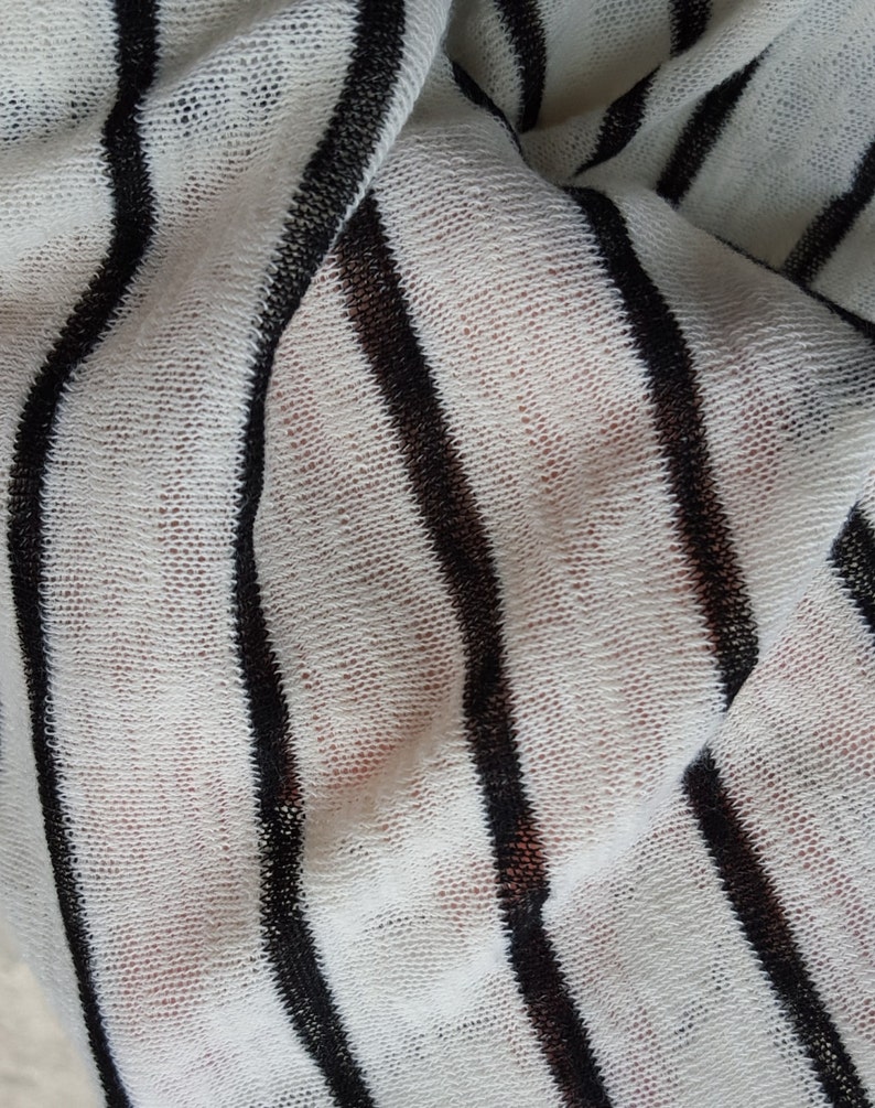 Hemp Sweater Knit 1 Stripe Fabric by the Yard Black off Etsy