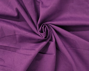 100%  Cotton  Twill Fabric Purple Lightweight 1 YARD