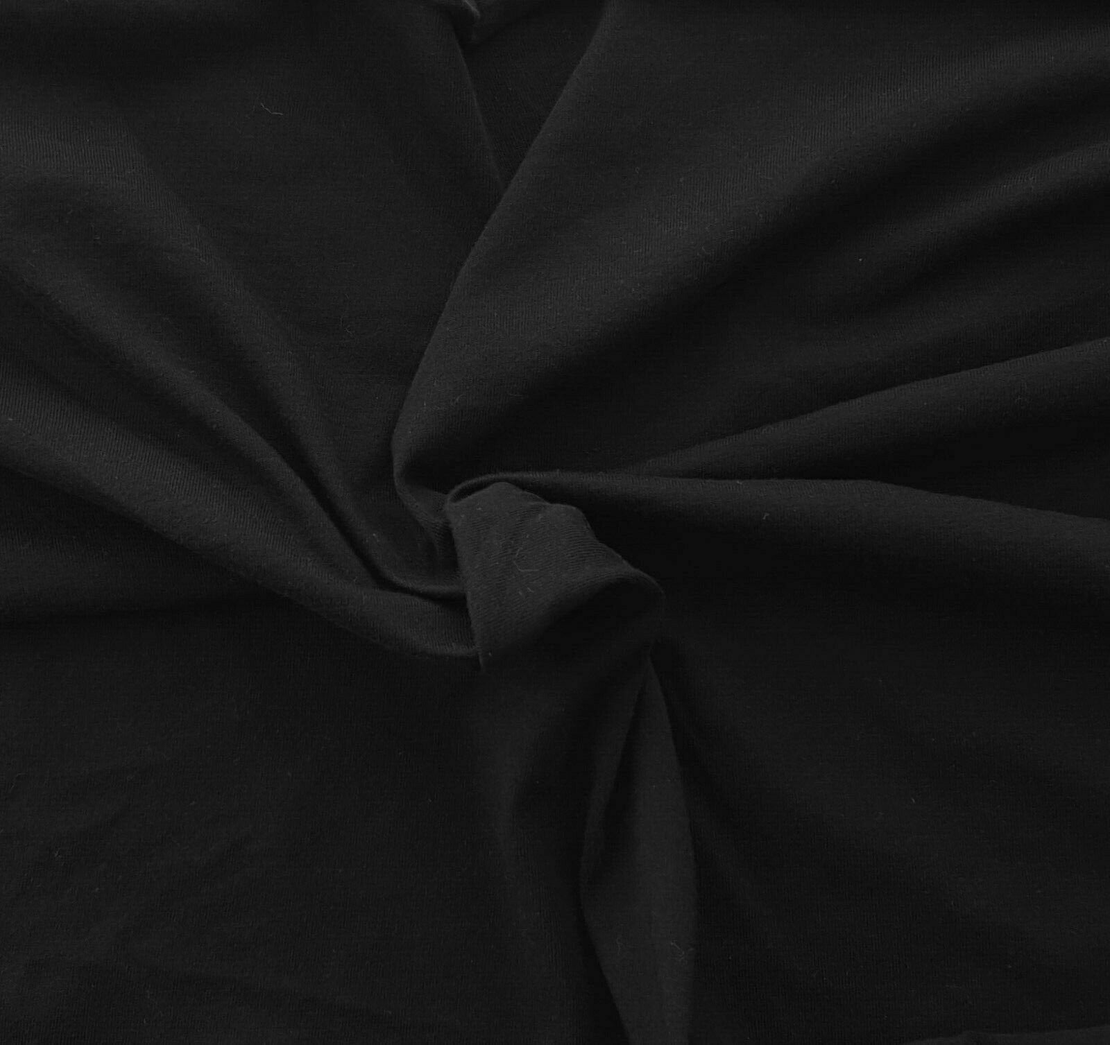 Black Cotton Jersey Knit Fabric by the Yard 73width Etsy