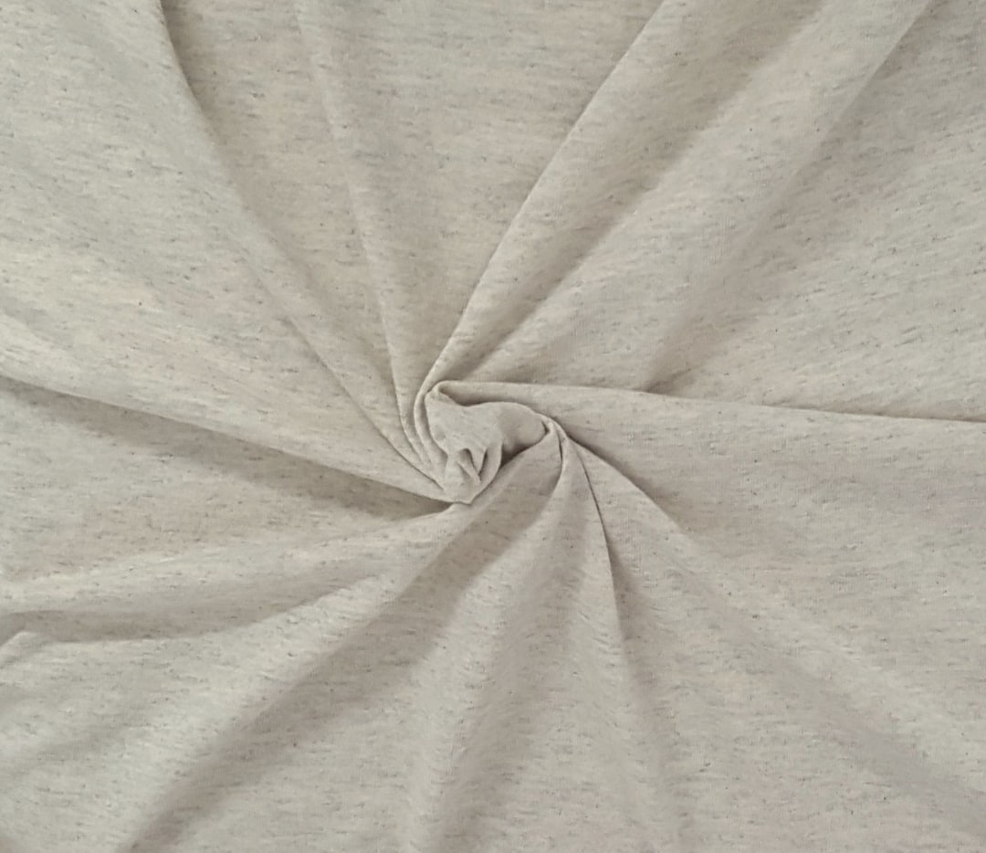 Oatmeal Cotton Jersey Knit Fabric by the Yard 200GSM - Etsy