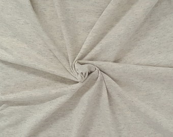 Oatmeal Cotton Jersey Knit Fabric by the Yard 200GSM