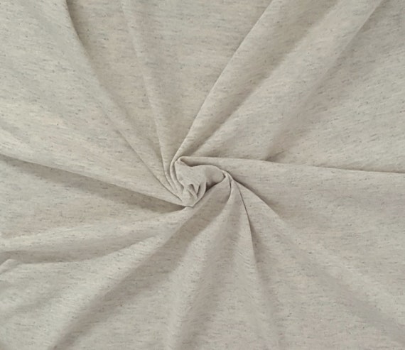 Oatmeal Cotton Jersey Knit Fabric by the Yard 200GSM 