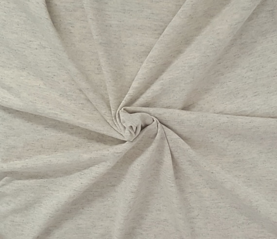 Oatmeal Cotton Jersey Knit Fabric by the Yard 200GSM -  Finland