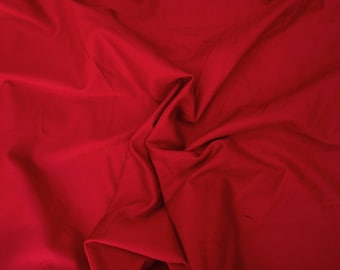 1 YARD Red Cotton Twill Fabric 4 Way Stretch  (Chino Pants)