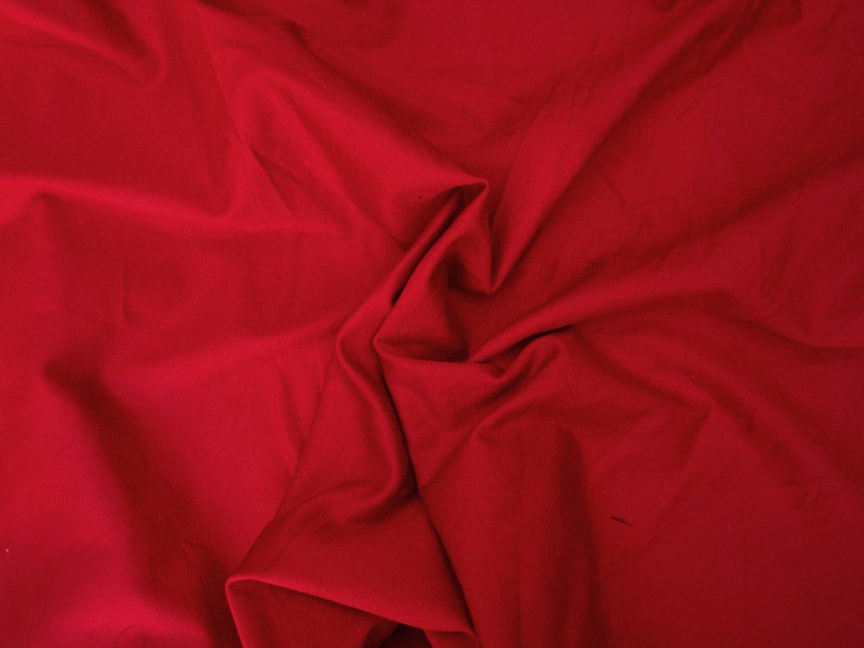 Red Cotton Twill Fabric 4 Way Stretch by the Yard chino Etsy
