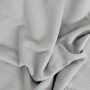 Silver Gray 100% Cotton Sweatshirt Fleece Knit Fabric by the Yard 300GSM 70&quot;Wide [Zip Up, Hoodie, Joggers]