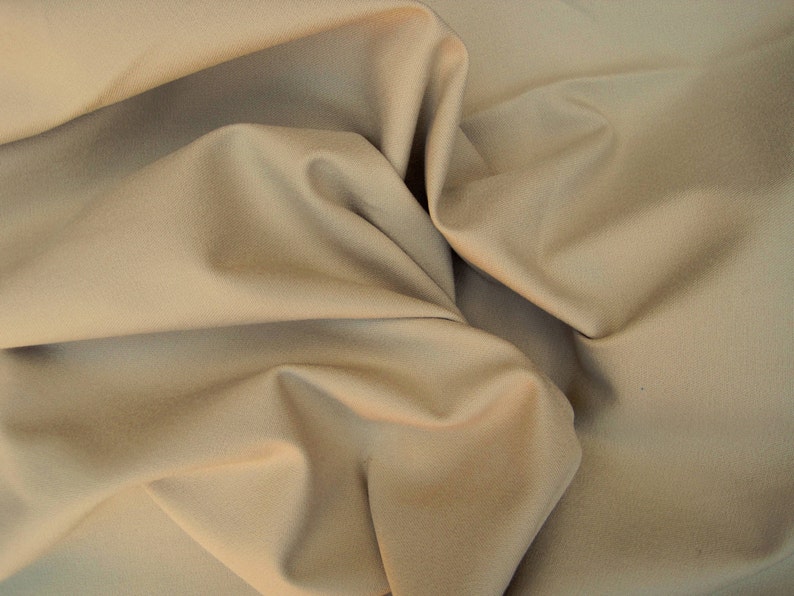 Cotton Twill Spandex Fabric 4 Way Stretch by the Yard KHAKI Etsy