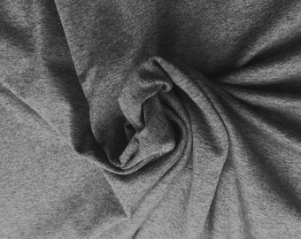 Modal Rayon Spandex Fabric Jersey Knit By the Yard - HEATHER GRAY 078 60"W 2/13