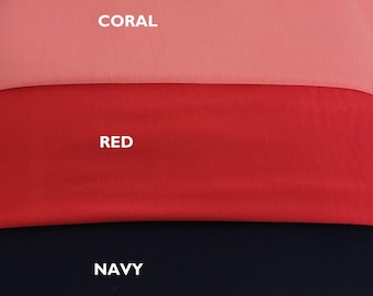 Bamboo Spandex Fabric | Jersey Knit | by the Yard Soft Drapey Midweight 4 Way Stretch