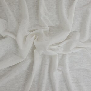 off white linen jersey fabric by the yard