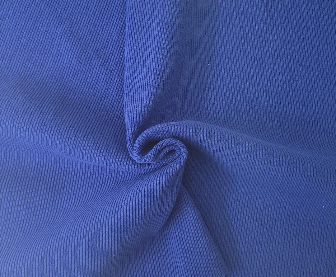 1x1 Rib Knit Fabric by Yard Cotton Spandex Royal [cuffs, Leggings ...