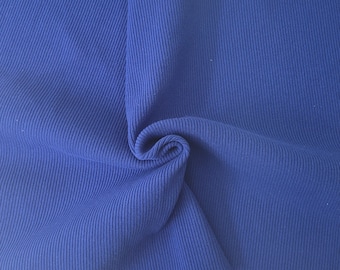 1x1 Rib Knit Fabric by Yard Cotton Spandex Royal [Cuffs, Leggings, Bodycon Dress, Beanie]