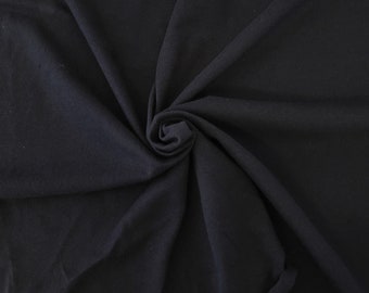 Navy Cotton Jersey Knit Fabric by the Yard