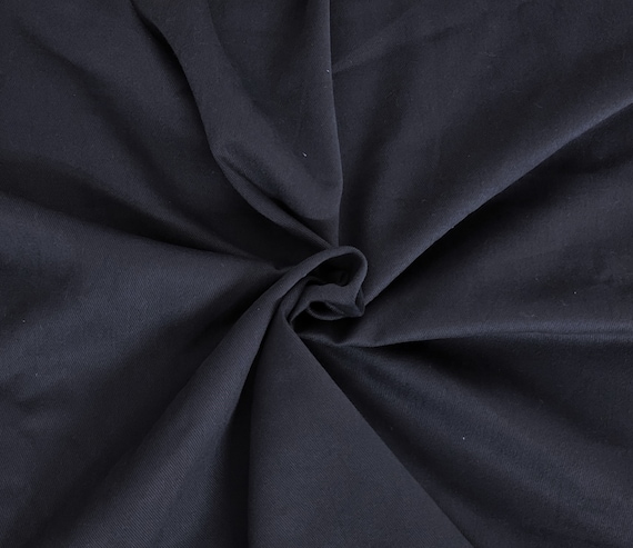 Brushed  100%  Cotton Twill Fabric  by the Yard Navy