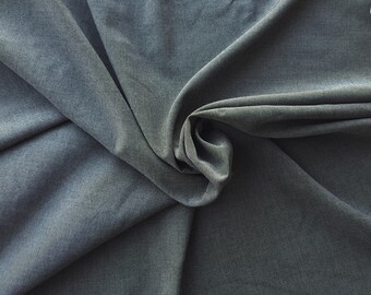 Two Tone Black Gray Cotton Poplin Stretch Woven Fabric by the Yard [Scrubs, Shirt, Pajama, Bedding]