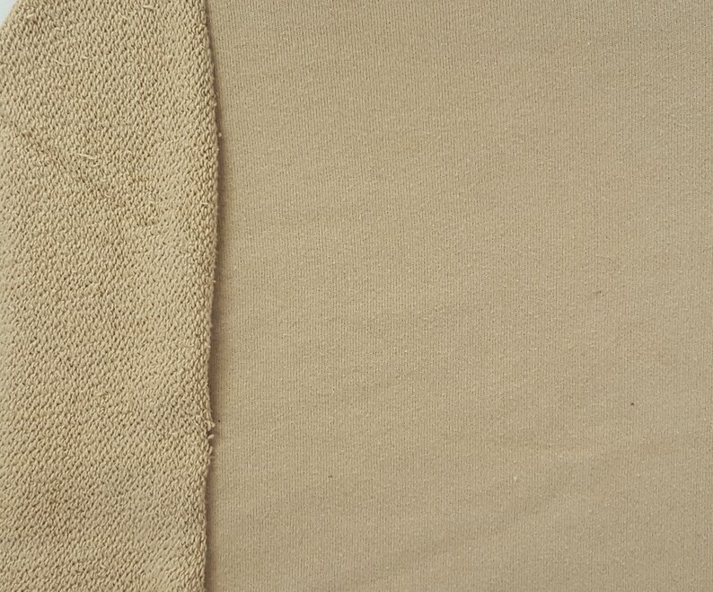 Khaki Cotton French Terry Knit Fabric by the Yard 350 GSM 20OZ Etsy