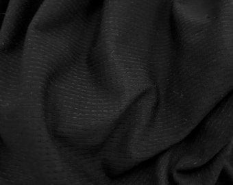 Black Micro Modal Spandex Carbon Mesh Jersey Knit Fabric by the Yard