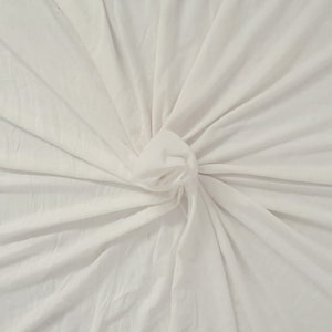 Off White Micro Modal Spandex Fabric Jersey Knit by Yard 4 Way Stretch 160GSM