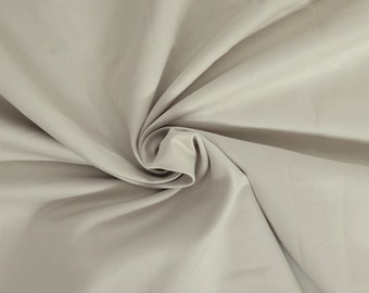Organic Cotton Twill Satin Finish Fabric by the Yard Stone