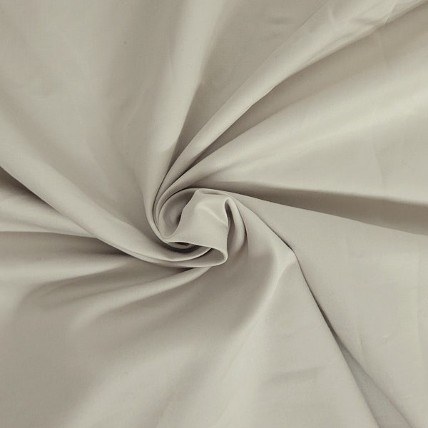 Organic Cotton Twill Satin Finish Fabric by the Yard Stone