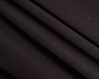 Black Dri Fit Active Wear Fabric by the Yard 4 Way Stretch Moisture Wicking Fabric