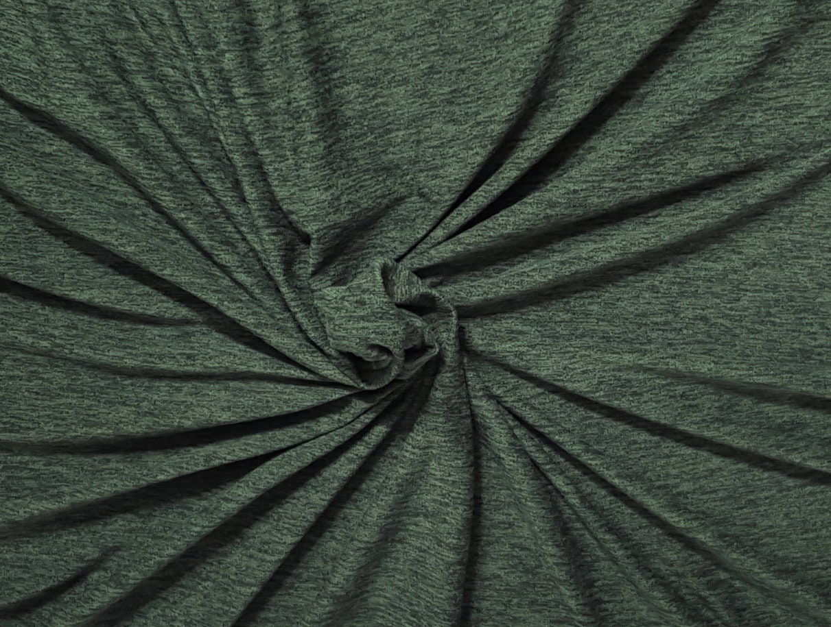 Heather Green Activewear Fabric by Yard Poly Spandex Fabric 4 Etsy