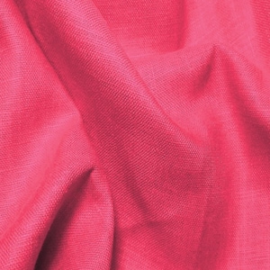 100% Woven Linen Fabric By the Yard Fuchsia Camiso Lino 5oz European Made