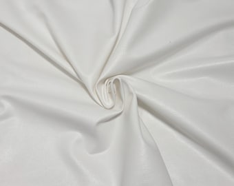 White Pleather Vegan Leather Fabric by the Yard 200GSM [Jackets, Backdrop, Headboard, Bags]