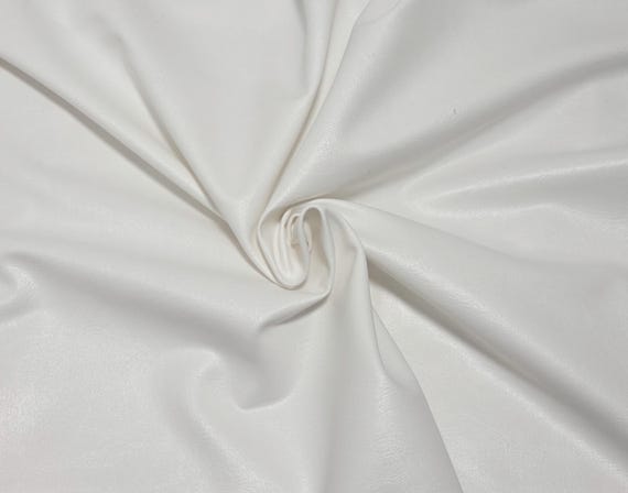 White Pleather Faux Leather Fabric by the Yard