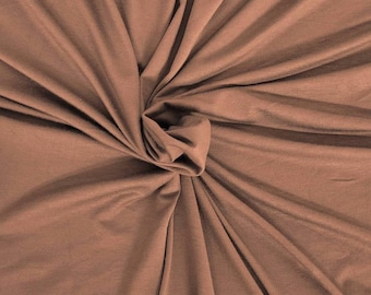 Taupe Bamboo Spandex Fabric Jersey Knit by the Yard 230GSM [Maternity Dress, Loungewear, Baby Apparel, Crib Sheets]