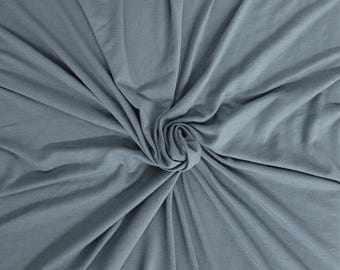 Dusty Gray Bamboo Spandex Fabric Jersey Knit by the Yard 4 Way Stretch [Maternity Dress, Loungewear, Baby Apparel, Crib Sheets]